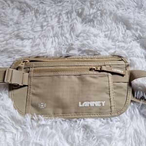 Lanney Money Belt RFID Blocking Slim Hidden Travel Money Belt Pouch
